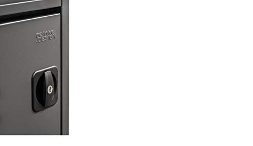 reinkedesign Mülltonnenbox Boxxi 4 x 240L aus verzinktem Stahl Anthrazit I Made in Germany | Inkl. Gasdruckdämpfern | UV-beständig I Schutz vor Nager I Flexibel erweiterbar