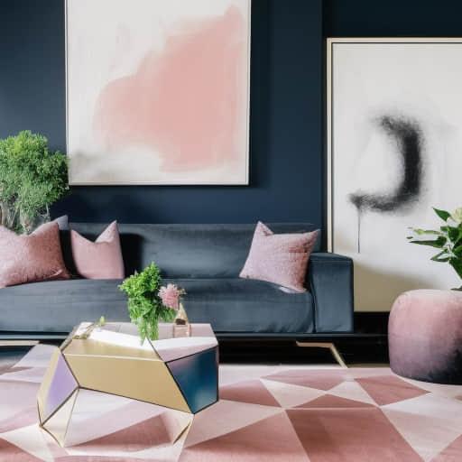 Kunstvoll avantgardistischer Stil mit Schwarzem Sofa 3