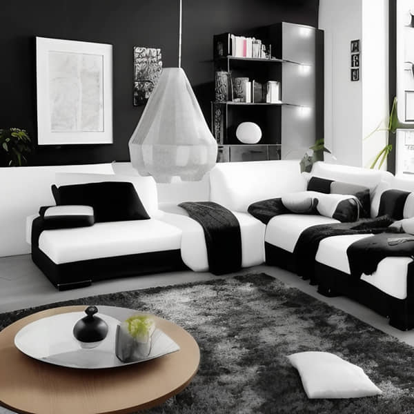 Sofa weiss schwarz
